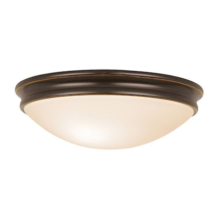 Access Lighting Atom, Flush Mount, Oil Rubbed Bronze Finish, Opal Glass 20725-ORB/OPL